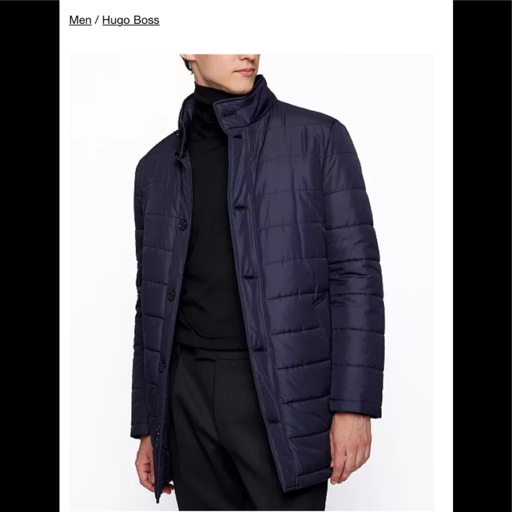 BOSS Men's Slim-Fit Padded Coat, MX size 38R, NWT